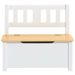 VIDAXL Banc De Rangement Pour Enfants Blanc Et Beige 60x30x55 Cm Mdf 9 VIDAXL Banc De Rangement Pour Enfants Blanc Et Beige 60x30x55 Cm Mdf -Boutique Jardin Extérieur 0553fe623e749a74