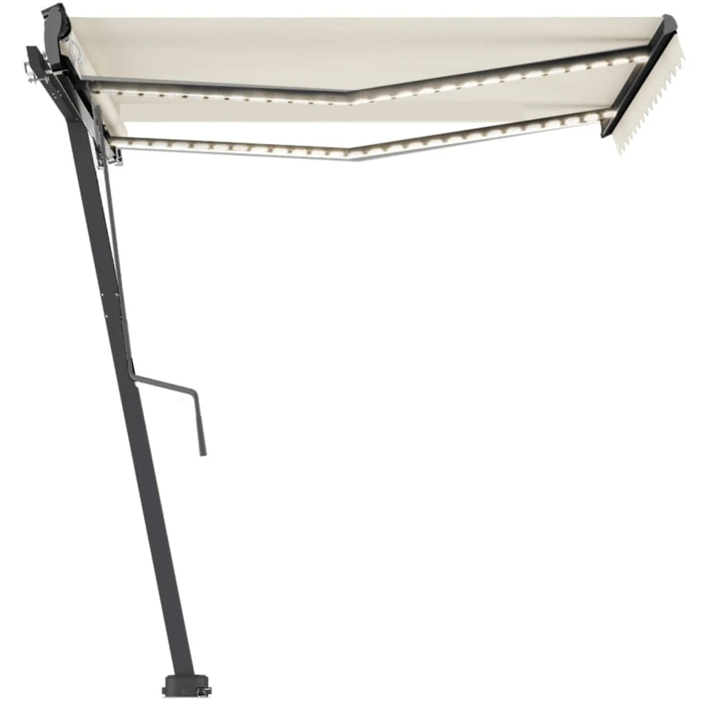 VIDAXL Auvent Automatique Sur Pied 350x250 Cm Crème 2 VIDAXL Auvent Automatique Sur Pied 350x250 Cm Crème – Image 2