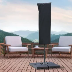 OUTSUNNY Housse De Protection Imperméable Pour Parasol Droit Polyester Oxford