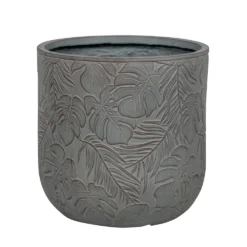 Pot Printemps D40xH40cm, Gris, En Fibre