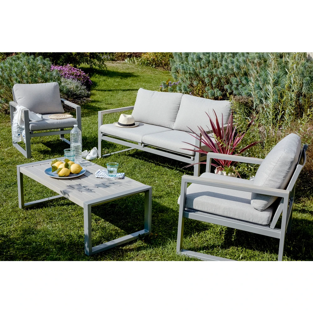 Salon De Jardin AVA - 1 Canapé, 1 Table Et 2 Fauteuils 2 Salon De Jardin AVA - 1 Canapé, 1 Table Et 2 Fauteuils – Image 2