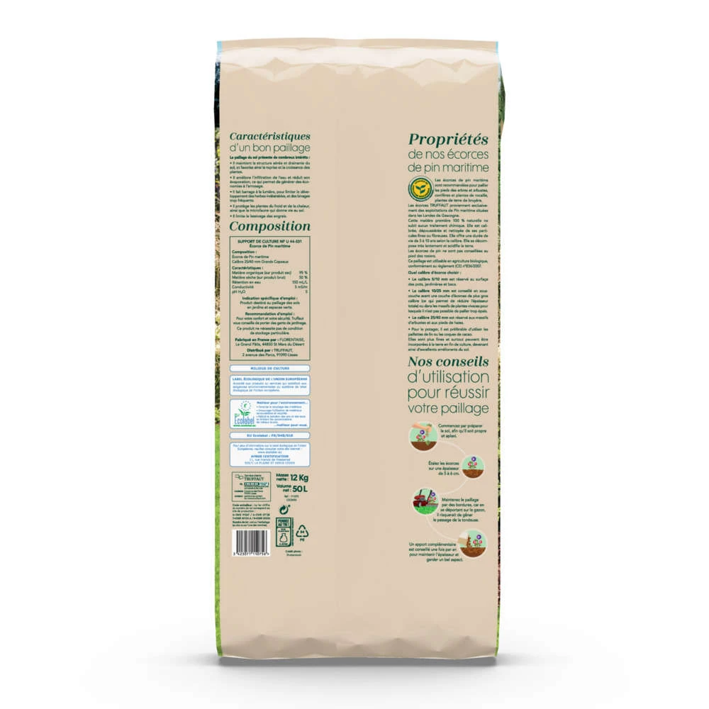 Paillage D'écorces De Pin Grands Copeaux Calibre 25/40 Mm - Sac De 50L 3 Paillage D'écorces De Pin Grands Copeaux Calibre 25/40 Mm - Sac De 50L – Image 3