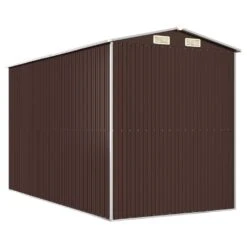 VIDAXL Abri De Jardin Marron Foncé 192x357x223 Cm Acier Galvanisé 12 VIDAXL Abri De Jardin Marron Foncé 192x357x223 Cm Acier Galvanisé -Boutique Jardin Extérieur 13877b728ef72e04