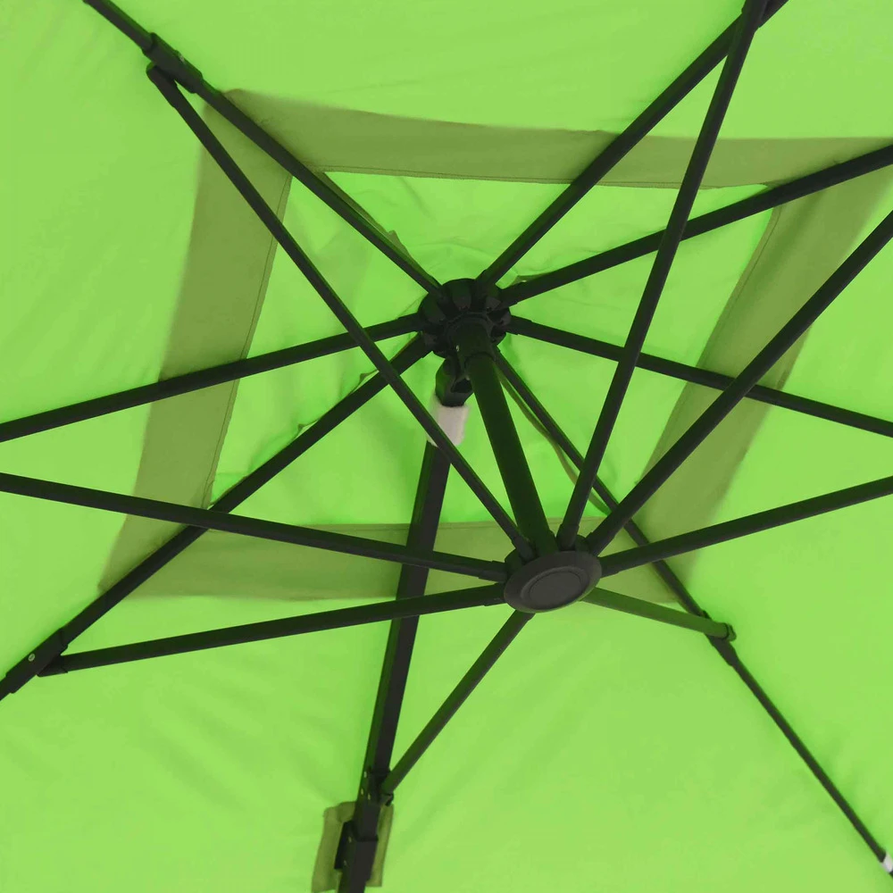 Parasol Déporté 3x3m Et 4 Dalles à Remplir Aluminium Vert 5 Parasol Déporté 3x3m Et 4 Dalles à Remplir Aluminium Vert – Image 5