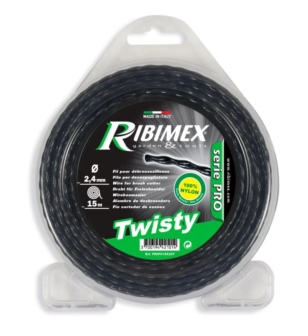 Fil Torsadé Twisty 15m 2,4mm Pour Tête De Débroussailleuse 1 Fil Torsadé Twisty 15m 2,4mm Pour Tête De Débroussailleuse