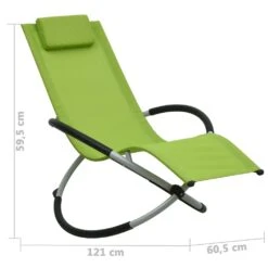 VIDAXL Chaise Longue Pour Enfants Acier Vert -Boutique Jardin Extérieur 627a6e950f9571.41053889