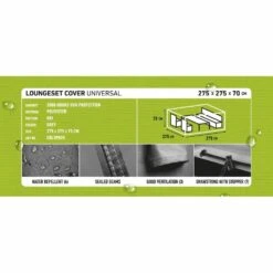 Madison Housse De Meubles D'extérieur 275 X 275 X 70 Cm Gris -Boutique Jardin Extérieur 6364b916a6ccb6.64204741