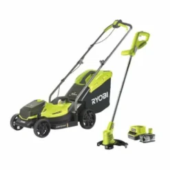 Ryobi Tondeuse A Gazon Pack One+ + Coupe-bordures 18v Sans Fil Rlm1833blt1825m : Rlm18x33b40 Et Coupe-bordures Olt1825m Offert