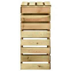 VIDAXL Composteur De Jardin à Lattes 3 Pcs 80x50x100 Cm Pin Imprégné -Boutique Jardin Extérieur 6422e3ad6ca167.26646011