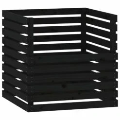 VIDAXL Composteur Noir 80x80x78 Cm Bois Massif De Pin