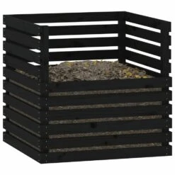 VIDAXL Composteur Noir 80x80x78 Cm Bois Massif De Pin 10 VIDAXL Composteur Noir 80x80x78 Cm Bois Massif De Pin -Boutique Jardin Extérieur 6422e3c3d59b04.47485671