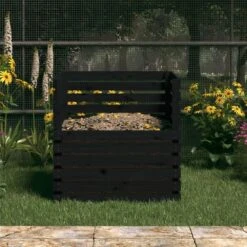 VIDAXL Composteur Noir 80x80x78 Cm Bois Massif De Pin 9 VIDAXL Composteur Noir 80x80x78 Cm Bois Massif De Pin -Boutique Jardin Extérieur 6422e3c3dd55a3.25179913