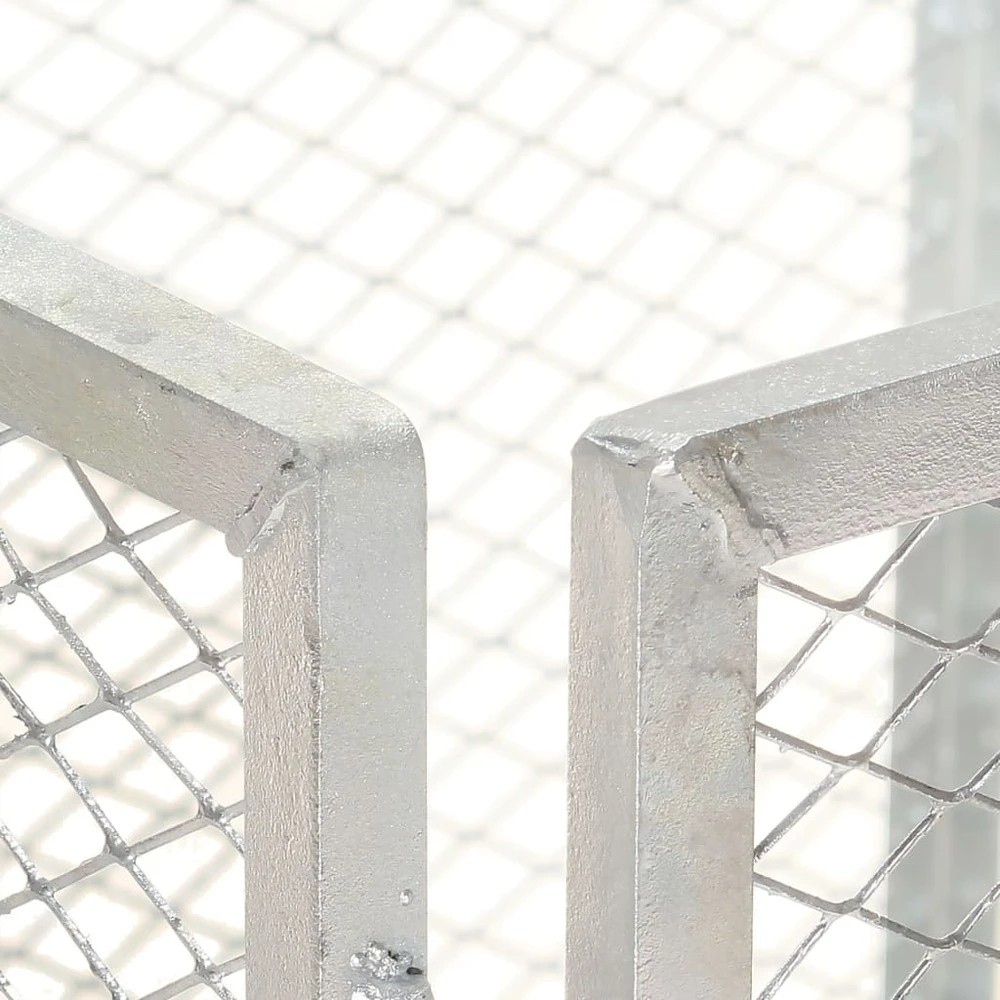 VIDAXL Composteur De Jardin 100x100x77 Cm Fer Galvanisé 3 VIDAXL Composteur De Jardin 100x100x77 Cm Fer Galvanisé – Image 3