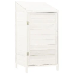 VIDAXL Remise De Jardin Blanc 55x52x112 Cm Bois De Sapin Solide