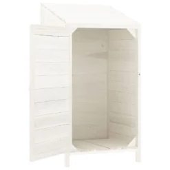 VIDAXL Remise De Jardin Blanc 55x52x112 Cm Bois De Sapin Solide -Boutique Jardin Extérieur 64232f892ca375.99168240