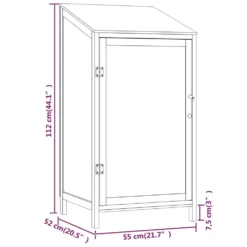 VIDAXL Remise De Jardin Blanc 55x52x112 Cm Bois De Sapin Solide -Boutique Jardin Extérieur 64232f8937fe96.07696223