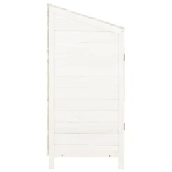 VIDAXL Remise De Jardin Blanc 55x52x112 Cm Bois De Sapin Solide -Boutique Jardin Extérieur 64232f893b2ab0.77375072