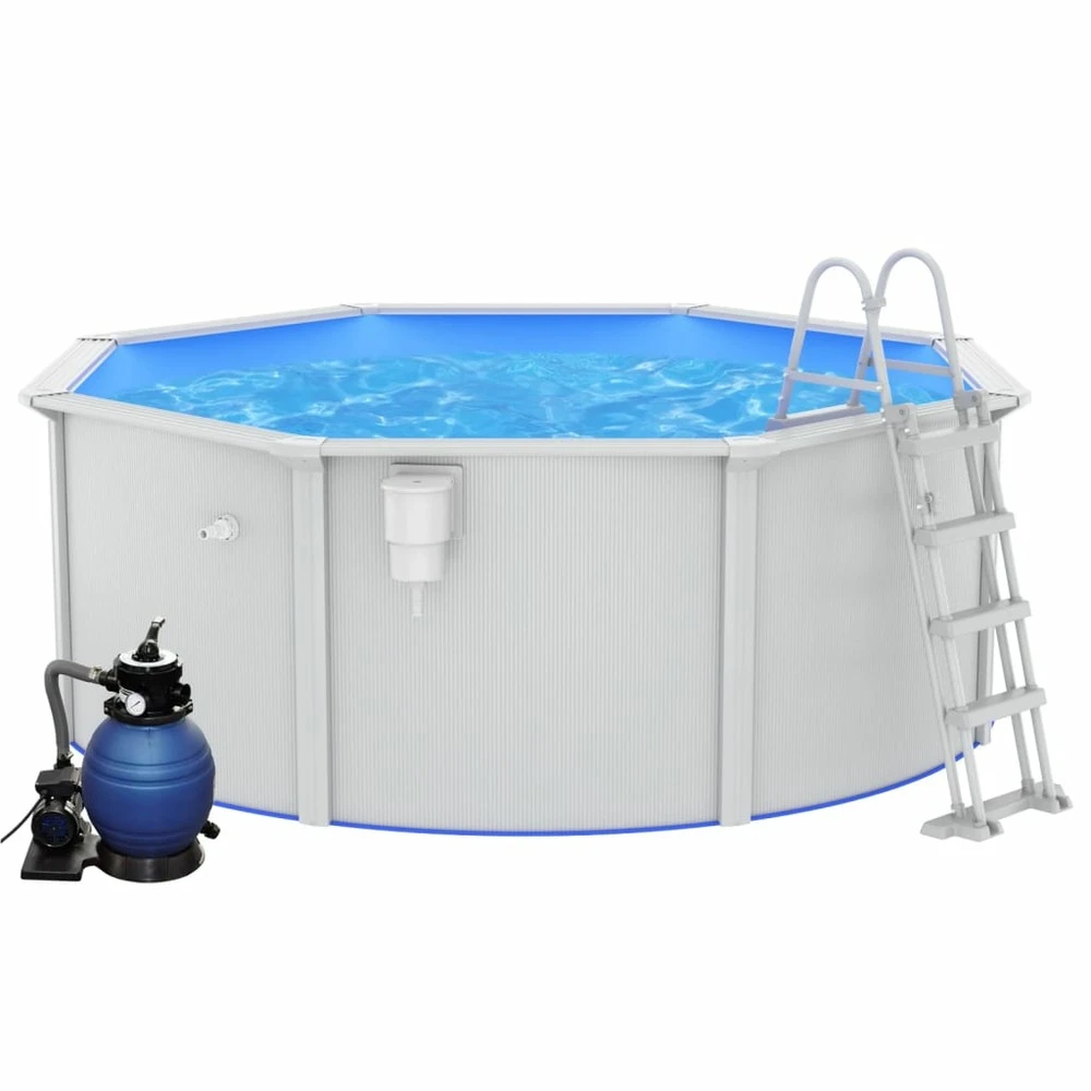 VIDAXL Piscine Avec Pompe Filtrante à Sable Et échelle 360x120 Cm 1 VIDAXL Piscine Avec Pompe Filtrante à Sable Et échelle 360x120 Cm
