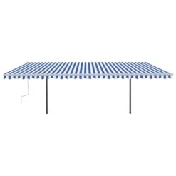 VIDAXL Auvent Automatique Capteur De Vent Et Led 6x3,5 M Bleu Et Blanc 9 VIDAXL Auvent Automatique Capteur De Vent Et Led 6x3,5 M Bleu Et Blanc -Boutique Jardin Extérieur 6426ddcf051c44.44043683