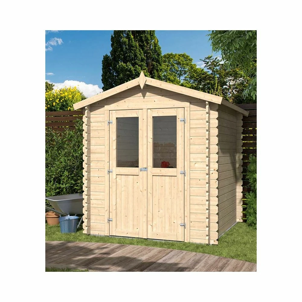 Abri De Jardin En Bois Double Pente Mini 180 X 180 Cm 2 Abri De Jardin En Bois Double Pente Mini 180 X 180 Cm – Image 2