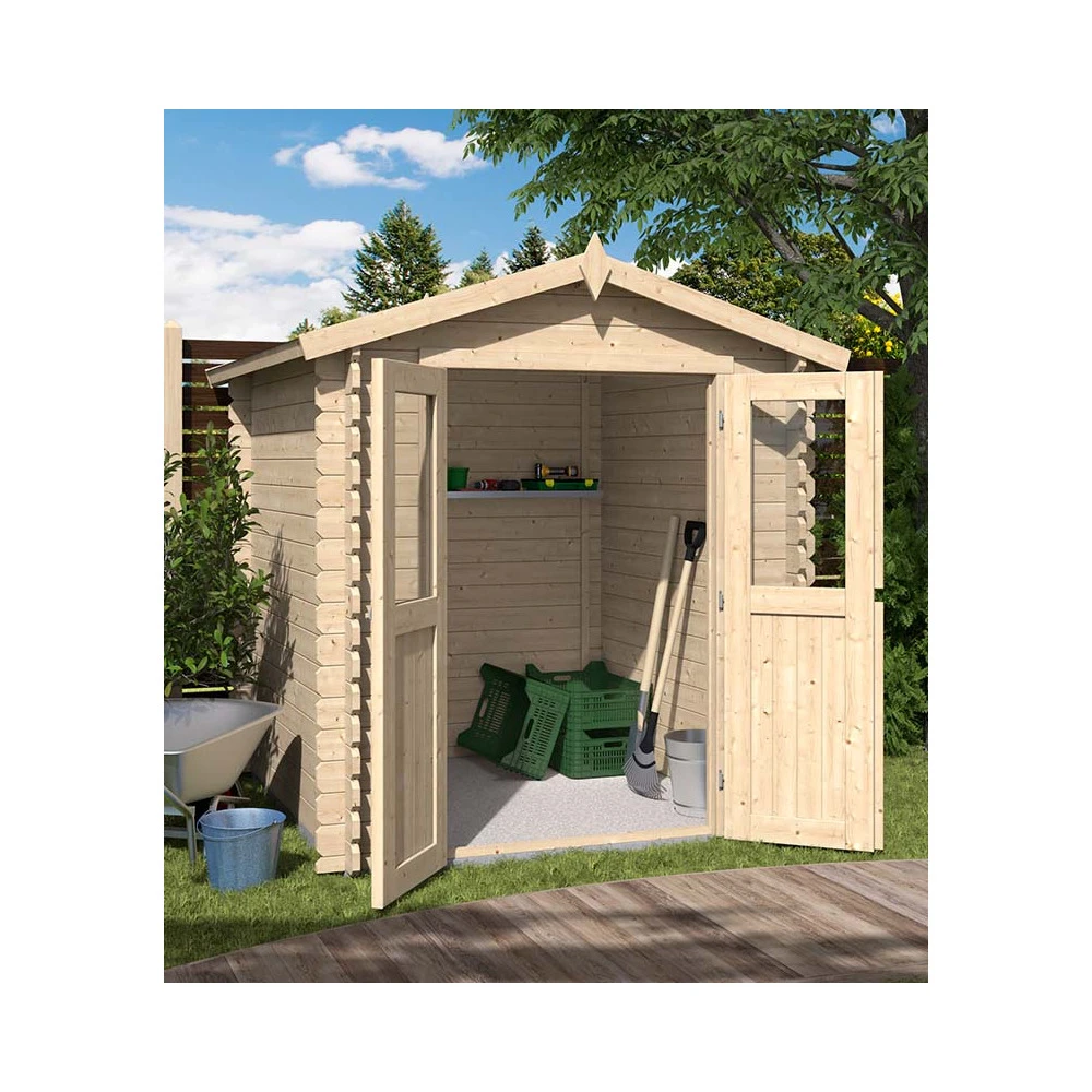 Abri De Jardin En Bois Double Pente Mini 180 X 180 Cm 3 Abri De Jardin En Bois Double Pente Mini 180 X 180 Cm – Image 3