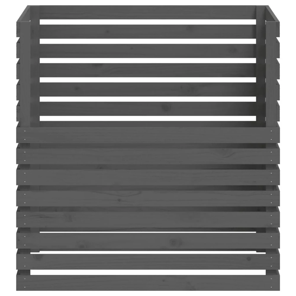 VIDAXL Composteur Gris 100x100x102 Cm Bois Massif De Pin 5 VIDAXL Composteur Gris 100x100x102 Cm Bois Massif De Pin – Image 5