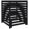 VIDAXL Composteur Noir 82,5x82,5x99,5 Cm Bois Massif De Pin
