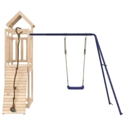 VIDAXL Maisonnette De Jeu Avec Mur D'escalade Balançoire Bois De Pin -Boutique Jardin Extérieur 64302a54281af7.20689481
