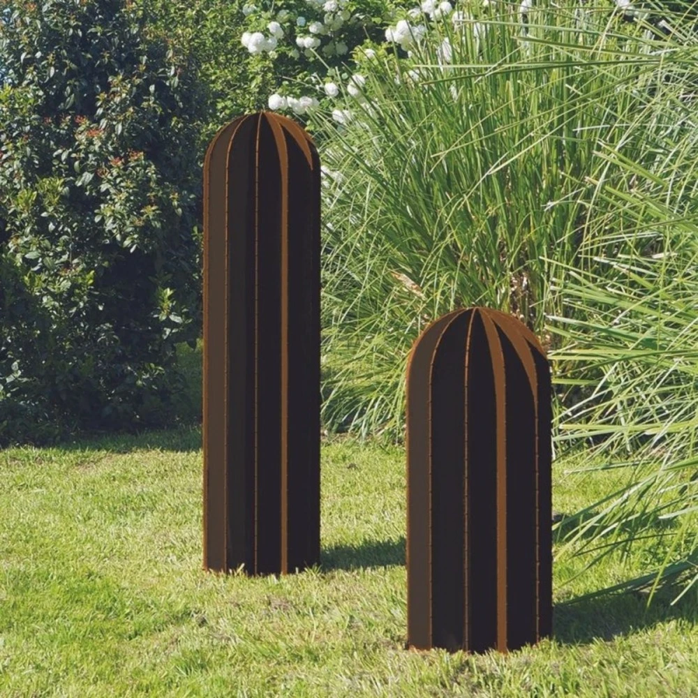 Cactus Métal Droit - Rouille 60 Cm 2 Cactus Métal Droit - Rouille 60 Cm – Image 2