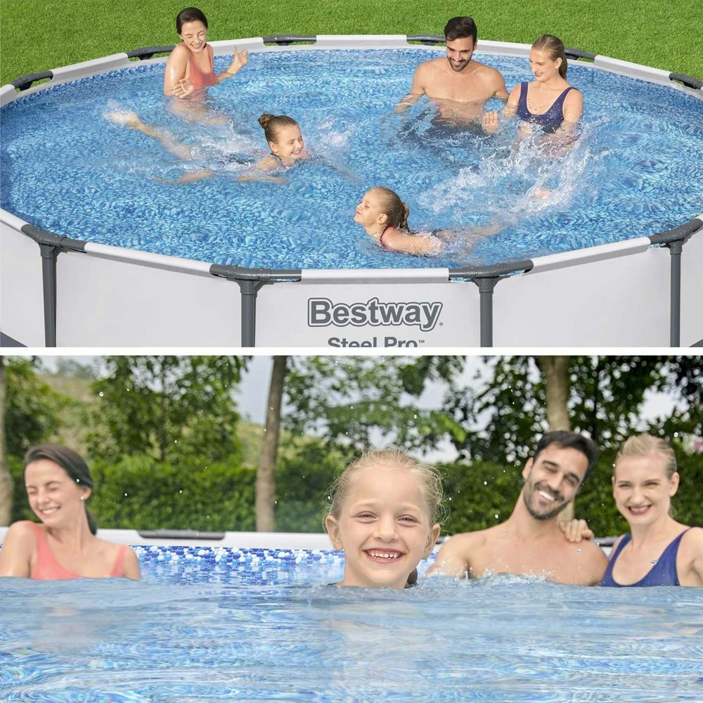 Piscine Tubulaire Bestway - Peridot 14.5m² Grise- Piscine Ronde ø4.3m Avec Pompe De Filtration Et Cartouche Filtrante Piscine Hors 3 Piscine Tubulaire Bestway - Peridot 14.5m² Grise- Piscine Ronde ø4.3m Avec Pompe De Filtration Et Cartouche Filtrante Piscine Hors – Image 3