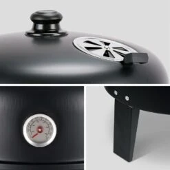 Barbecue Fumoir Au Charbon De Bois ø38cm – Edouard – Smoker Avec Aérateur. Fumoir. Gril. Boite De Fumage. Noir 13 Barbecue Fumoir Au Charbon De Bois ø38cm – Edouard – Smoker Avec Aérateur. Fumoir. Gril. Boite De Fumage. Noir -Boutique Jardin Extérieur 64467a7044b1b2.43090010