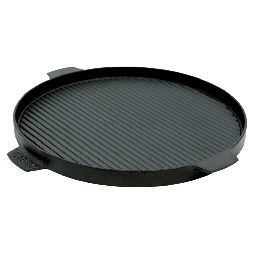 BIG GREEN EGG - Plancha Ronde En Fonte Réversible Big Green Egg 2XL/XL/L 1 BIG GREEN EGG - Plancha Ronde En Fonte Réversible Big Green Egg 2XL/XL/L