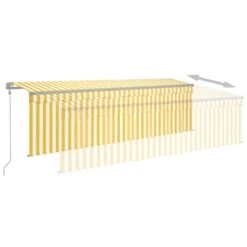 VIDAXL Auvent Rétractable Automatique Avec Store 5x3 M Jaune Et Blanc 10 VIDAXL Auvent Rétractable Automatique Avec Store 5x3 M Jaune Et Blanc -Boutique Jardin Extérieur 64515c6c4c3c34.62044891