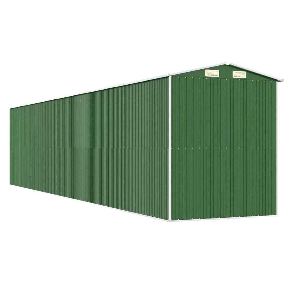 VIDAXL Abri De Jardin Vert 192x938x223 Cm Acier Galvanisé 6 VIDAXL Abri De Jardin Vert 192x938x223 Cm Acier Galvanisé – Image 6