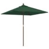 VIDAXL Parasol De Jardin Avec Mât En Bois Vert 198x198x231 Cm