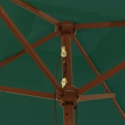 VIDAXL Parasol De Jardin Avec Mât En Bois Vert 198x198x231 Cm 11 VIDAXL Parasol De Jardin Avec Mât En Bois Vert 198x198x231 Cm -Boutique Jardin Extérieur 645801dccee531.66155852