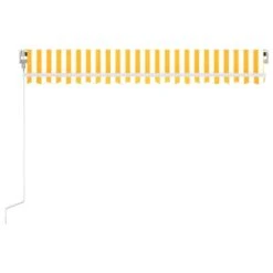 VIDAXL Auvent Rétractable Automatique 450x300 Cm Jaune Et Blanc -Boutique Jardin Extérieur 645a959f5eb5c2.41751657