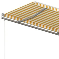 VIDAXL Auvent Rétractable Automatique 450x300 Cm Jaune Et Blanc -Boutique Jardin Extérieur 645a959f6ddc02.57137998