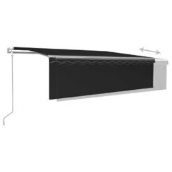VIDAXL Auvent Rétractable Automatique Avec Store 5x3 M Anthracite -Boutique Jardin Extérieur 645a95a6893951.49837615