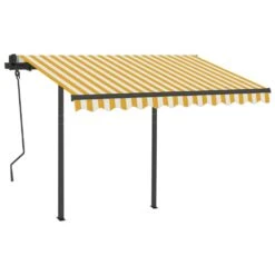 VIDAXL Auvent Automatique Capteur De Vent Led 3,5x2,5 M Jaune Et Blanc 9 VIDAXL Auvent Automatique Capteur De Vent Led 3,5x2,5 M Jaune Et Blanc -Boutique Jardin Extérieur 645a95d13d7531.37475361