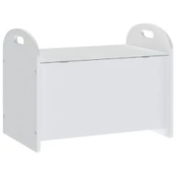 VIDAXL Banc De Rangement Pour Enfants Blanc 62x40x46,5 Cm Mdf -Boutique Jardin Extérieur 645a96bb836f18.30073644