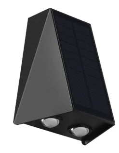 Applique Solaire Triangulaire 2 Faisceaux : 1 Up & 1 Down - Blanc Chaud 3000°k 150lm - Bf Light