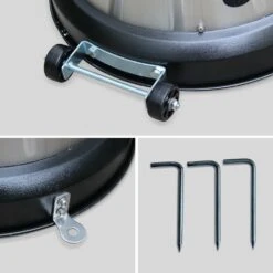 Chauffage D'extérieur Gaz 12.5kw - Finland - Parasol Chauffant En Acier Inoxydable. Réglable. Porte En Façade. Roulettes Et Housse -Boutique Jardin Extérieur 645b9077b67f27.36984468