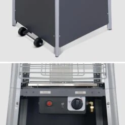 Chauffage D'extérieur - Sweden - Parasol Chauffant Gaz Pyramide. Design. Véritable Flamme. Roulettes Incluses -Boutique Jardin Extérieur 645b907d5f6232.14951892