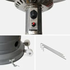 Chauffage D'extérieur à Gaz 13kw - Siberia - Parasol Chauffant Gris. Avec Roulettes Et Stabilisateur 9 Chauffage D'extérieur à Gaz 13kw - Siberia - Parasol Chauffant Gris. Avec Roulettes Et Stabilisateur -Boutique Jardin Extérieur 645b90816982e5.49935917