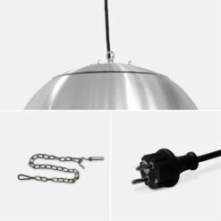 Parasol Chauffant électrique Suspendu 1500w – Oslo – Chauffage D’extérieur Type Halogène. Kit De Suspension Inclus (chaîne Et 8 Parasol Chauffant électrique Suspendu 1500w – Oslo – Chauffage D’extérieur Type Halogène. Kit De Suspension Inclus (chaîne Et -Boutique Jardin Extérieur 645b908fa31393.80972350