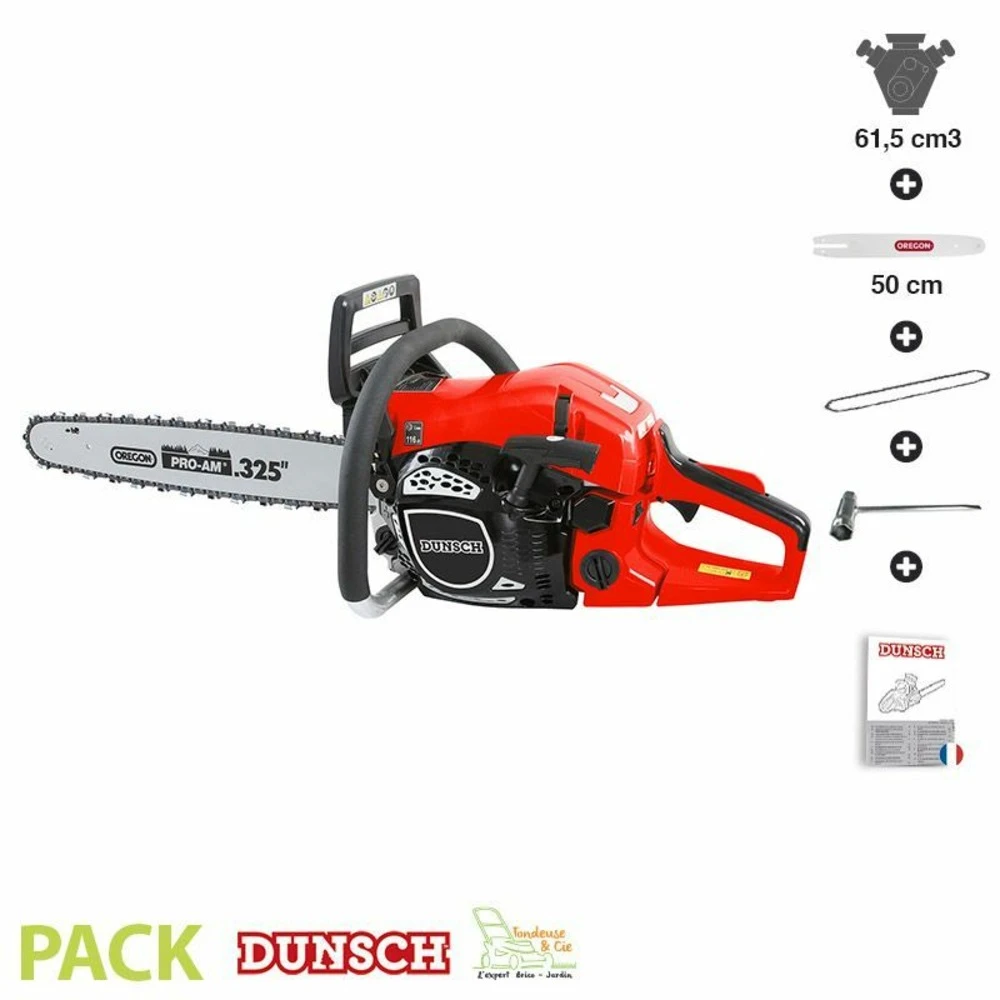 Tronçonneuse Thermique Professionnelle 62cc 3,2cv Guide Oregon 50 Cm Anti Vibration Dunsch Du32615-50c 1 Tronçonneuse Thermique Professionnelle 62cc 3,2cv Guide Oregon 50 Cm Anti Vibration Dunsch Du32615-50c