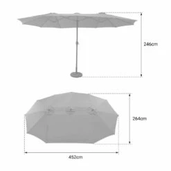 Parasol Double 2,7x4,6m Linai Noir -Boutique Jardin Extérieur 645b94467536e0.84401636