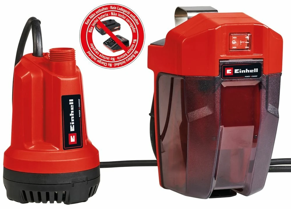 Einhell Pompe D’évacuation Eaux Claires Sans Fil Ge-sp 18 Li - Capacité 5000 L/h - Profondeur D'immersion 4 M - Sans Batterie 1 Einhell Pompe D’évacuation Eaux Claires Sans Fil Ge-sp 18 Li - Capacité 5000 L/h - Profondeur D'immersion 4 M - Sans Batterie