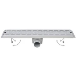 VIDAXL Drain De Douche Linéaire 2pcs Ligne 1030x140mm Acier Inoxydable -Boutique Jardin Extérieur 645d59d5492b68.83661539